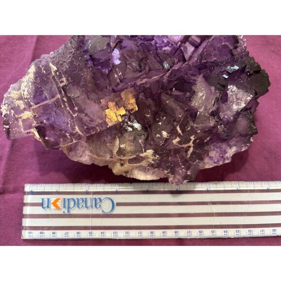 FLUORITE  Purple  Crystal Cluster 2248 g (4.956 lbs.) - Picture 14 of 14